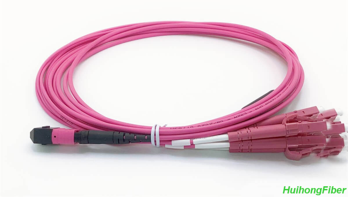 MPO to 16 LC fiber patch cable