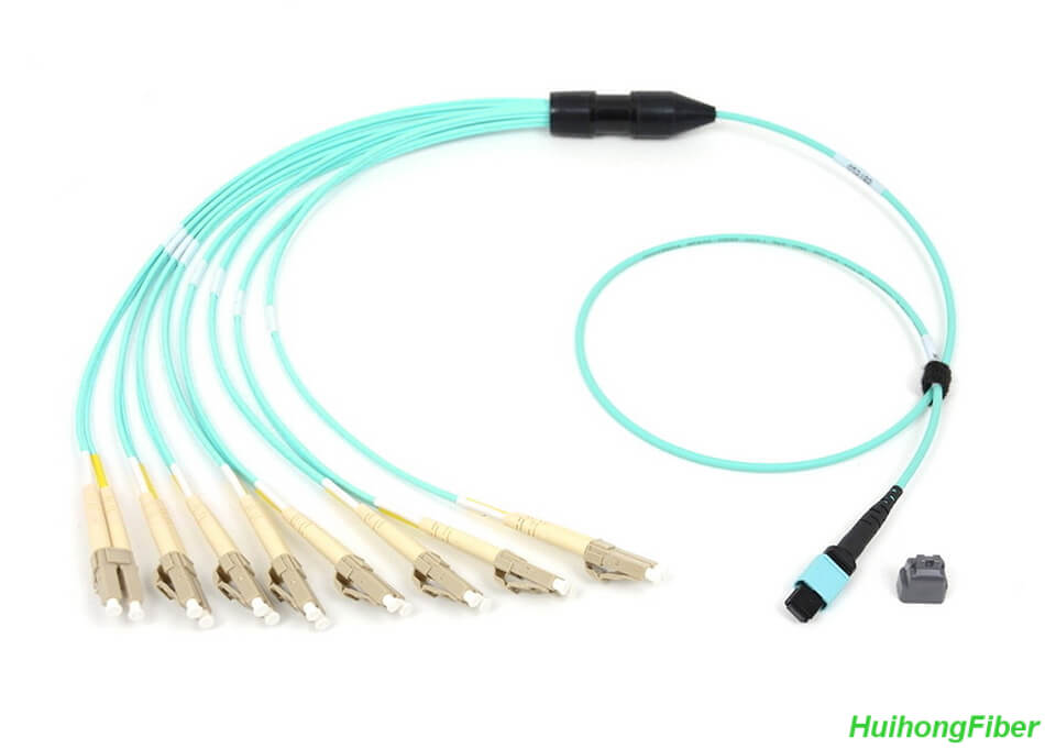 MPO to 16LC OM4 cable